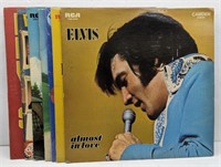 (JL) Elvis 33 speed vinyl record albums including