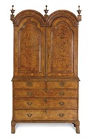 Magnificent George I Figured Walnut Cabinet on