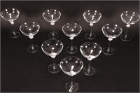 Set of Ten Lalique 'Roxane' Cocktail Glasses,