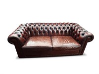 Moran Chesterfield Leather Sofa,