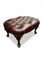 Moran Leather Ottoman,