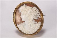 14ct Gold Cameo Brooch,