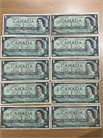 10- Cdn $1 Replacement Bank Notes