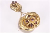 Lovely Victorian 14ct Gold Tourmaline Brooch,