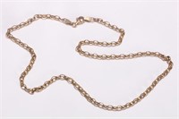 9ct Gold Belcher Link Necklace,