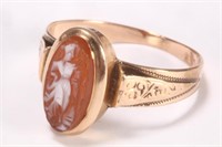 Early 20th Century Austrian 14ct Gold Cameo Ring,