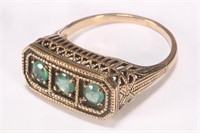 9ct Gold Emerald Ring,