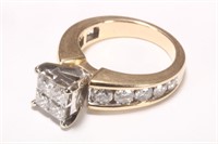 Impressive 14ct Gold Multi Diamond Ring,