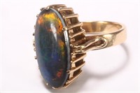 18ct Gold Triplet Opal Ring,