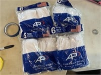 4 packs of American made socks, sz. 4-10