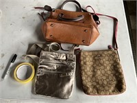 3 purse lot one is marked Coach