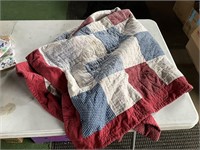 Quilt, small bed size, shows some wear