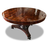 Large William IV Circular Top Dining Table,