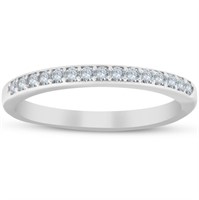 Genuine Diamond Wedding Ring 10k White Gold