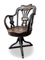 Chinese Dali Marble Captains Chair,