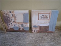 Pair of Oil on canvas pictures