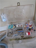 Sewing box with contents
