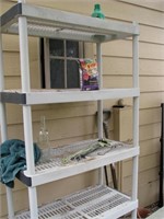 5ft Shelf with misc planting items