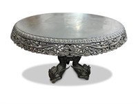 Large Chinese Circular Top Dining Table,