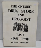 THE ONTARIO DRUG STORE AND DRUGGIST LIST PHILLIPS