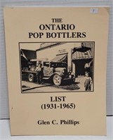 THE ONTARIO POP BOTTLERS BOOK PHILLIPS 1931-65