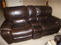 Double Recliner Love Seat with Center Storage
