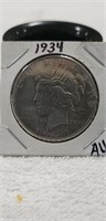 (1) 1934 Silver One Dollar Coin