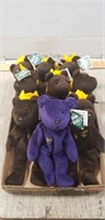 Tray Of (9) Assorted Bamm Beano Bears