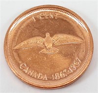1 rouleau de 1¢ CANADA 1867-1967 haut grade AU-UNC