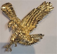 Eagle broach in 14k yellow gold