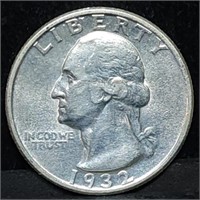 1932 Washington Silver Quarter Gem BU First Year