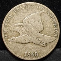 1858 Flying Eagle Cent in Nice Shape
