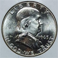 1963-D Franklin Silver Half Dollar Gem BU