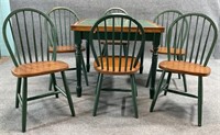 Tile Top Draw Leaf Table & 6 Chairs