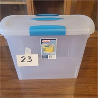 Plastic Storage Tote with Lid