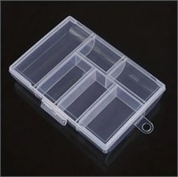 Plastic Clear Storage Box With 5 Compartments