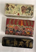 (3) Highly Decorative Boxes with Lids