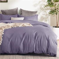 Bedsure Grayish Purple Duvet Cover King Size -