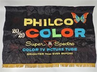 VINTAGE PHILCO COLORFUL TV PICTURE TUBE BANNER