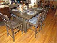 KITCHEN BAR TABLE & 6 Chairs
