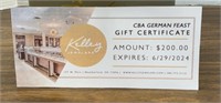 Kelley Jewelers $200 Gift Certificate