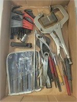 Alan wrenches, punch set, welding grips and misc.