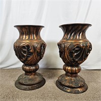Decorative Metal Copper-like Planters Floor Vases