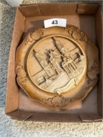 Wooden Plate w/ German Motif
