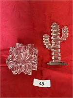 Decorative Glass Cactus & Candle Holder