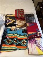 Native American Style Throw Blankets