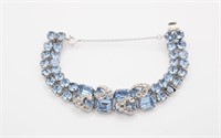 Stunning Light Blue Eisenberg Rhinestone Bracelet