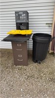 Filing Cabinet, Roller, Trash Can