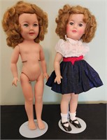 Pair of Vintage Shirley Temple ST-17 Ideal Dolls
