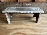 Small Rustic Wood Bench (~24") + Vollmer Birdhous